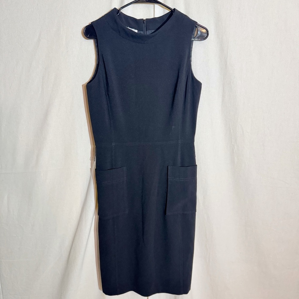 London times // black mock neck shift dress size 10 ap2